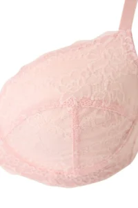 Trendyol Curve Powder Pink Lace Wireless Plus Size Bra - Image 5