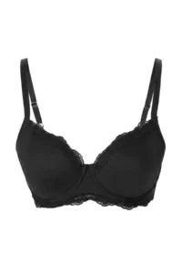 Trendyol Curve Black Sponge Pad Lace Detailed Plus Size Bra - Image 4