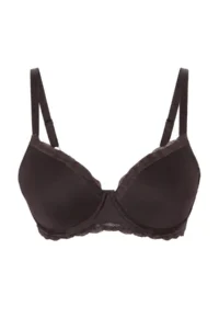 Trendyol Curve Brown Sponge Pad Lace Detailed Plus Size Bra - Image 3