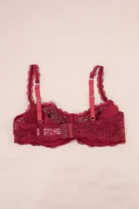 Trendyol Curve Dark Cherry Lace Cellular/Delikli Covered Sleeveless balconette Knitting Bra - Image 3