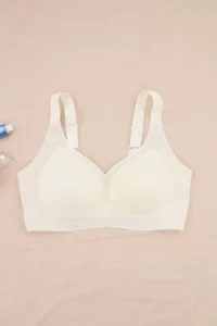 Trendyol Curve Ecru Seamless Laser Cutting Invisible/Ghost Without underwire Covered bralette Plus Size Bra - Image 4