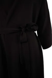 Trendyol Curve beachwear Black Belted Maxi Plus Size Kimono&Kaftan - Image 6