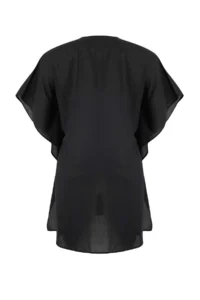 Trendyol Curve beachwear Black Sides Adjustable Shirred Plus Size Kimono&Kaftan - Image 10