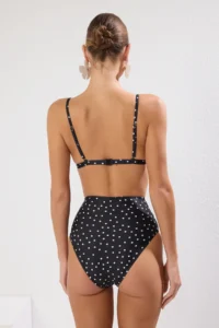 TRENDYOLMİLLA Polka Dot Effective for thinning hipster Super High Waist Bikini Bottom - Image 4