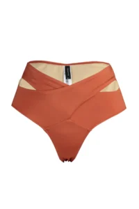 TRENDYOLMİLLA Brick Red Cut Out Detailed hipster High Waist Bikini Bottom - Image 6