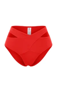 TRENDYOLMİLLA Red Cut Out Detailed hipster High Waist Bikini Bottom - Image 6