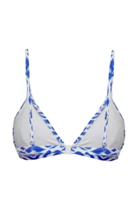 TRENDYOLMİLLA Ethnic Patterned Triangle Covered Bikini Top - Image 6