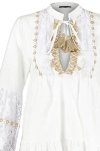 TRENDYOLMİLLA beachwear 100% Cotton WHITE Weaving Embroidered Mini Dress - Image 8