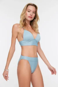 TRENDYOLMİLLA Mavi Regular Regular Waist Bikini Bottom