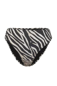 TRENDYOLMİLLA Zebra Patterned Regular Regular Waist Bikini Bottom - Image 5