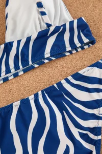 TRENDYOLMİLLA Zebra Patterned Triangle Covered Bikini Top - Image 9