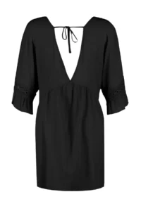 TRENDYOLMİLLA Black Weaving striped Beach Mini Dress - Image 14