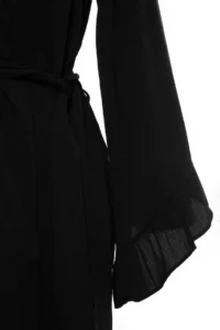 TRENDYOLMİLLA Black Weaving Beach Mini Belted Kimono&Kaftan - Image 7