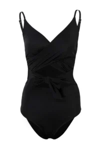 TRENDYOLMİLLA Black tied up Double breasted Yaka Covered hipster Swimsuit - Image 4