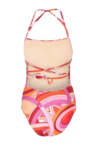 TRENDYOLMİLLA Shawl Patterned Square Neck Covered Low-cut back hipster Core Swimsuit - Image 5