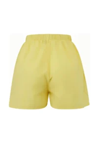 TRENDYOLMİLLA Yellow Weaving 100% Cotton Shirt Shorts Beach Set - Image 8