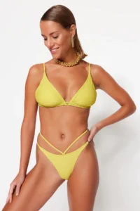 TRENDYOLMİLLA Green Biye Detailed  Bikini Bottom - Image 2