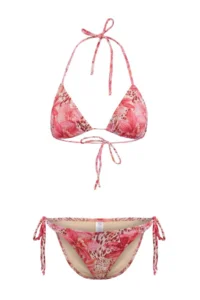 TRENDYOLMİLLA flower patterned Triangle tied up Regular Bikini Set - Image 4