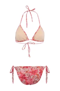 TRENDYOLMİLLA flower patterned Triangle tied up Regular Bikini Set - Image 5