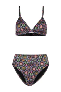 TRENDYOLMİLLA flower patterned Triangle Covered hipster High Waist Bikini Set - Image 6