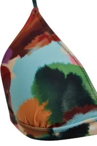 TRENDYOLMİLLA Abstract Patterned Triangle Covered hipster High Waist Bikini Set - Image 7