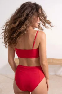 TRENDYOLMİLLA Red Strapless Covered High Waist hipster Basic Bikini Set - Image 5