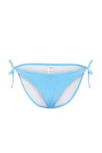 TRENDYOLMİLLA Turquoise tied up textured Regular Bikini Bottom - Image 4