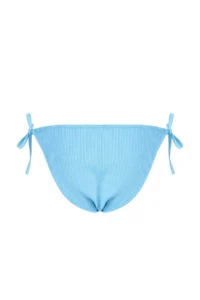 TRENDYOLMİLLA Turquoise tied up textured Regular Bikini Bottom - Image 5