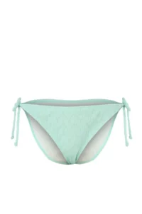 TRENDYOLMİLLA Turquoise tied up textured Regular Bikini Bottom - Image 4