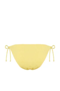 TRENDYOLMİLLA Yellow tied up textured Regular Bikini Bottom - Image 5