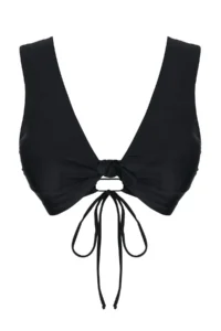 TRENDYOLMİLLA Black Triangle Covered Knotted Bikini Top - Image 4