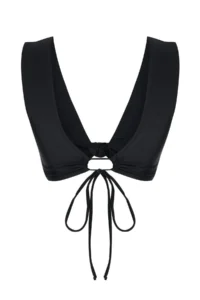 TRENDYOLMİLLA Black Triangle Covered Knotted Bikini Top - Image 5