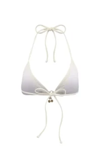 TRENDYOLMİLLA Ecru Triangle Covered Charm with accessories Bikini Top - Image 5