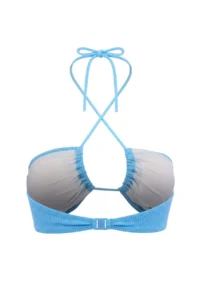TRENDYOLMİLLA Turquoise Strapless Covered Cut Out Detailed textured Bikini Top - Image 5