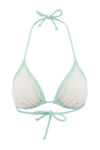 TRENDYOLMİLLA Turquoise textured Triangle Covered Bikini Top - Image 5