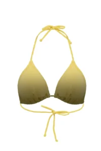 TRENDYOLMİLLA Yellow textured Triangle Covered Bikini Top - Image 5