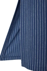 TRENDYOLMİLLA Navy Blue Striped Knitting Accessory Detailed Midi Beach Dress - Image 5