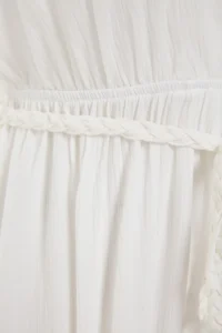 TRENDYOLMİLLA WHITE Weaving slit Maxi Beach Dress - Image 7