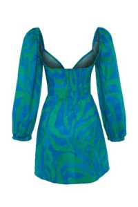 TRENDYOLMİLLA beachwear 100% Cotton Abstract Patterned Weaving Cut Out Detailed Mini Dress - Image 8