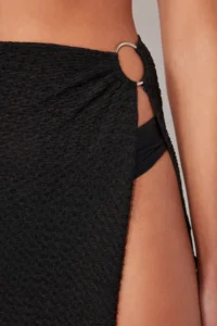 TRENDYOLMİLLA Black Weaving slit Maxi Beach Skirt - Image 4