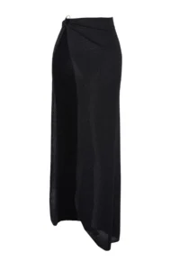 TRENDYOLMİLLA Black Weaving slit Maxi Beach Skirt - Image 6