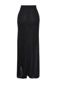 TRENDYOLMİLLA Black Weaving slit Maxi Beach Skirt - Image 8
