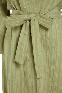 TRENDYOLMİLLA Khaki Weaving Maxi Beach Belted Kimono&Kaftan - Image 7