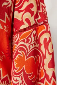 TRENDYOLMİLLA Ethnic Patterned Weaving striped Beach Mini Kimono&Kaftan - Image 5