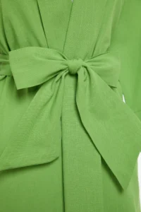 TRENDYOLMİLLA Green Weaving Beach Mini Belted Kimono&Kaftan - Image 8