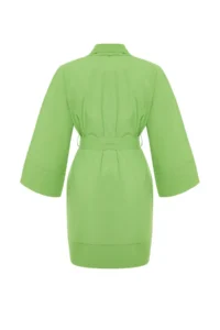 TRENDYOLMİLLA Green Weaving Beach Mini Belted Kimono&Kaftan - Image 9