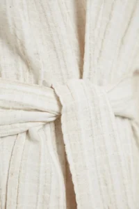TRENDYOLMİLLA Ecru Weaving Beach Mini Belted Kimono&Kaftan - Image 7