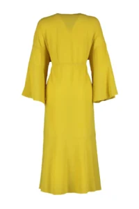 TRENDYOLMİLLA Oil Green Weaving Shirred Maxi Beach Kimono&Kaftan - Image 8