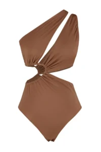 TRENDYOLMİLLA Brown tunnelled One Shoulder Covered Regular Mayokini - Image 7