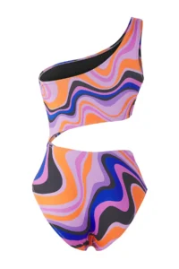 TRENDYOLMİLLA Batik Patterned Cut Out Detailed One Shoulder Covered Regular Mayokini - Image 6